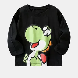 YK Kids Boys Black Graphic Printed T-shirt-picture-45