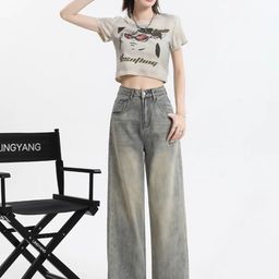 StyleCast Women Comfort Wide Leg High-Rise Light Fade Acid Wash Stretchable Jeans-image-88