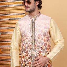 KRAFT INDIA LUXE Floral Printed Woven Nehru Jackets-10