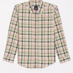 Allen Solly Junior Boys Slim Fit Tartan Checks Opaque Checked Casual Shirt-image-81