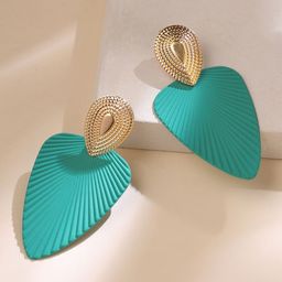 Yellow Chimes Gold-Plated Contemporary Shaped Bohemian Style Drop Earrings-8