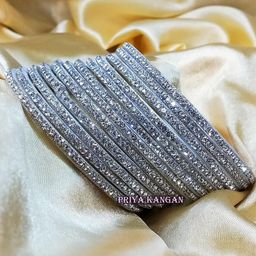 PRIYA KANGAN Diamond Stone Glass Bangles-image-60