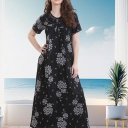 QUIRA Women Printed Maxi Nightdress-image-61