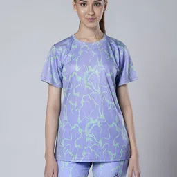 UMILDO Abstract Printed Round Neck T-shirt With Shorts-14
