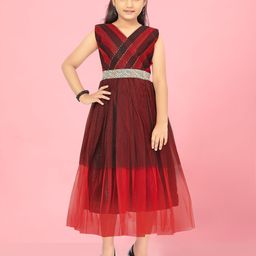 BAESD Net Fit & Flare Maxi Dress image 1
