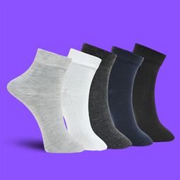 MJE Pack Of 5 Ankle-Length Socks-26