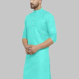 ANUJ FASHION Men Green Mandarin Collar Kurta-picture-32