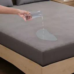 WOODEN STREET Grey Polyester Water Resistant Mattress Protector-image-76
