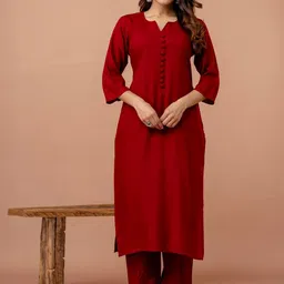 Anouk Women Viscose Rayon Straight Kurtas-picture-14