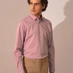 SELECTED Men Spread Collar Solid Cotton Casual Shirt-image-82