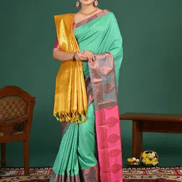 Ushvii Ethnic Motifs Woven Design Zari Work Kanjeevaram Dupatta-picture-31
