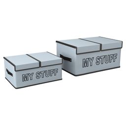 Kuber Industries Grey Set of 2 Regular Multi-Utility Organisers image 2