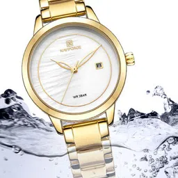 Naviforce Women Brass Dial & Stainless Steel Straps Analogue Watch NF5008 GW-image-63