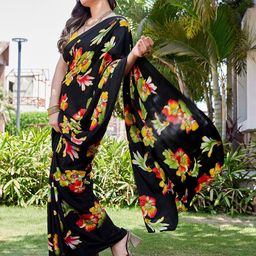 Lookmark Floral Printed Ready To Wear Saree-image-61