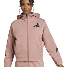 ADIDAS W Z.N.E. FZBrand Logo Printed Long Sleeve Hooded Jacket-picture-57