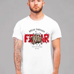 Raregems Typography Printed Round Neck Pure Cotton T-shirt-image-36