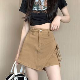 DressBerry Denim A-Line Above Knee Skirt-image-99