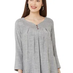 G0-4 IT Checked Sweetheart Neck Regular Top-picture-43