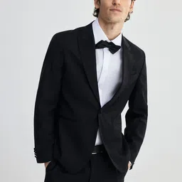 H&M Slim Fit Wool-Blend Tuxedo Jacket-image-84