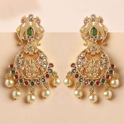 KARATCART Gold-Plated Drop Earrings-picture-14