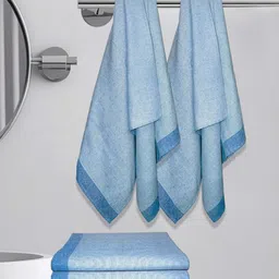Athom Living Astar Blue 6 Pieces Cotton 210 GSM Bath Towels-image-86