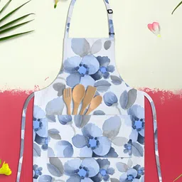 ArtzFolio Blue & White Printed Pure Cotton Apron-18
