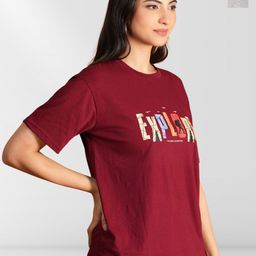NEYSA Women Typography 2 Printed Applique T-shirt-image-79