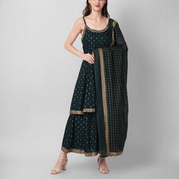 Amayra Women Green Viscose Rayon Kurta Sets-image-65