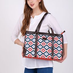 Anouk Geometric Printed Shopper Shoulder Bag-18
