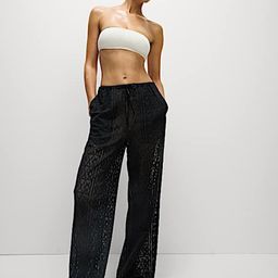 Marks & Spencer Women Self Design Mid-Rise Trousers-picture-34