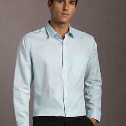 Louis Philippe Spread Collar Slim Fit Pure Cotton Shirt-picture-0