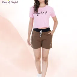 StyleAOne Printed Pure Cotton T-Shirt With Shorts-picture-36