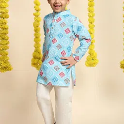 Cutiekins Boys Printed Regular Kurta with Pyjamas image 3