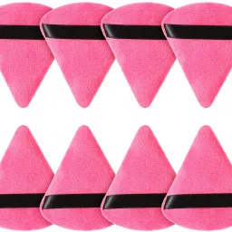 8 Pc pink Color Traingle Shape Powder, Foundation Makeup Puffs-image-17