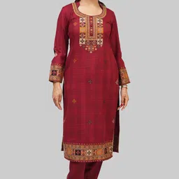 Tones-N-Shades Floral Woven Design Velvet Unstitched Dress Material-image-38