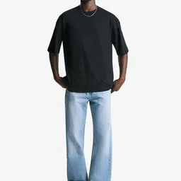 Bershka Men Relaxed Mid-Rise Jeans-picture-1