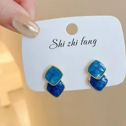 SZN Diamond Shaped Studs Earrings-37