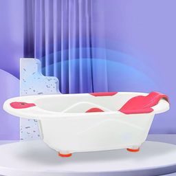 StarAndDaisy White & Pink Anti Slip PortableBathTub-18
