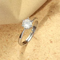 SALTY Brilliant Dazzling Crystal Ring For Women & Girls-34