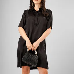 Sukshat Women Satin A-Line Mini Dress-16