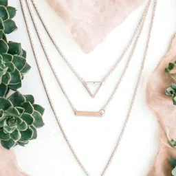 fabula Rose Gold-Plated Layered Necklace-picture-2