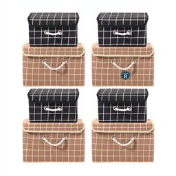 Aura Brown Set of 6 Reusable Drawer Organiser Organisers-12