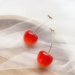 Celestria Korean Contemporary Cherry Drop Earrings-34