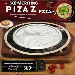 nyra Aluminium Round Pizza Screen/Mesh/Tray/Mat/Net/ Plates for Baking in Oven Pizza Maker image 2