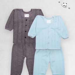 Tiny Bugs Infants Pack Of 2 Striped Thermal Set-39