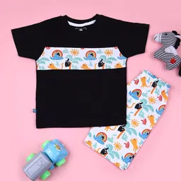 V-Mart Boys Printed Round Neck T-Shirt With Shorts-image-96