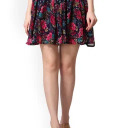 MINOS Printed Flared Midi Skirt-image-81