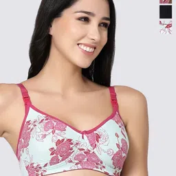 Inner Sense Pack of 3 Organic Cotton Antimicrobial Women Feeding Bra-image-15