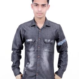 SQS Boys Slim Fit Full Sleeve Denim grey Color Shirt for Boys-image-94