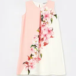 Fame Forever by Lifestyle Girls Floral Printed Round Neck Sleeveless A-Line Dress-picture-45